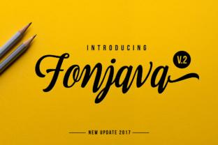 Fonjava: A Painterly Script Font for Handmade Products